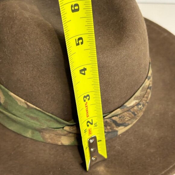 Fedora Men Wool Vintage Banded Sports Field Hat Brown Size 6x24 - Picture 3 of 5